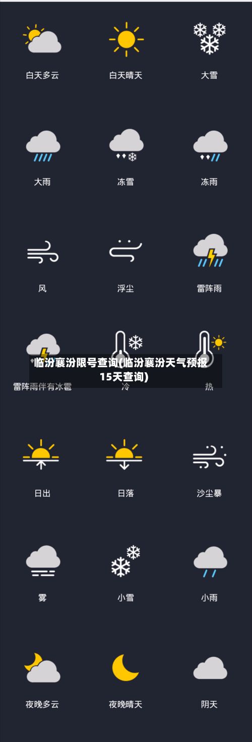 临汾襄汾限号查询(临汾襄汾天气预报15天查询)