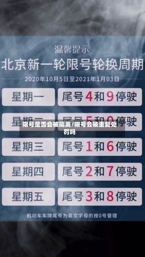 限号是否会被隔离/限号会被重复处罚吗-第3张图片