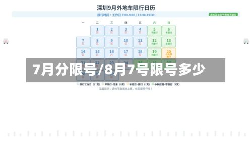7月分限号/8月7号限号多少-第2张图片