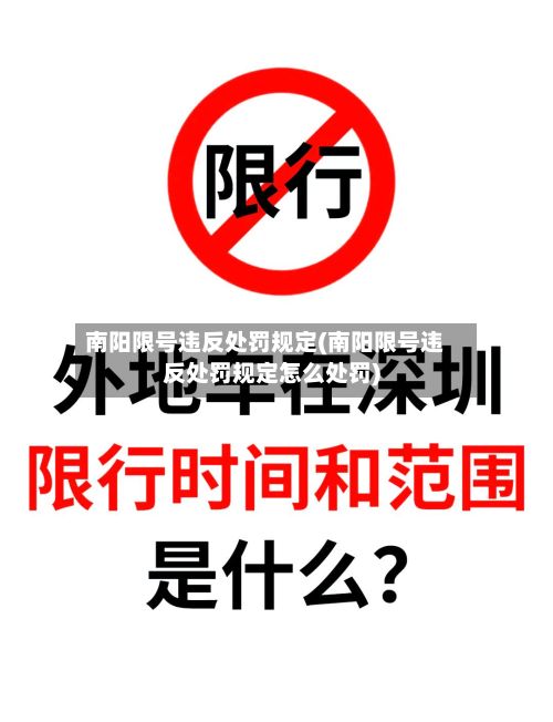 南阳限号违反处罚规定(南阳限号违反处罚规定怎么处罚)-第2张图片