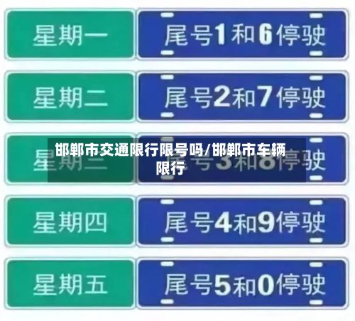 邯郸市交通限行限号吗/邯郸市车辆限行