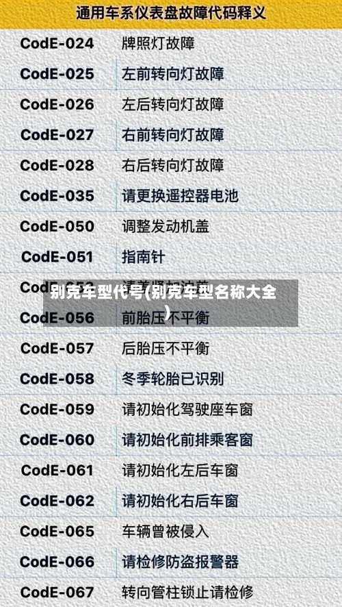 别克车型代号(别克车型名称大全)-第2张图片
