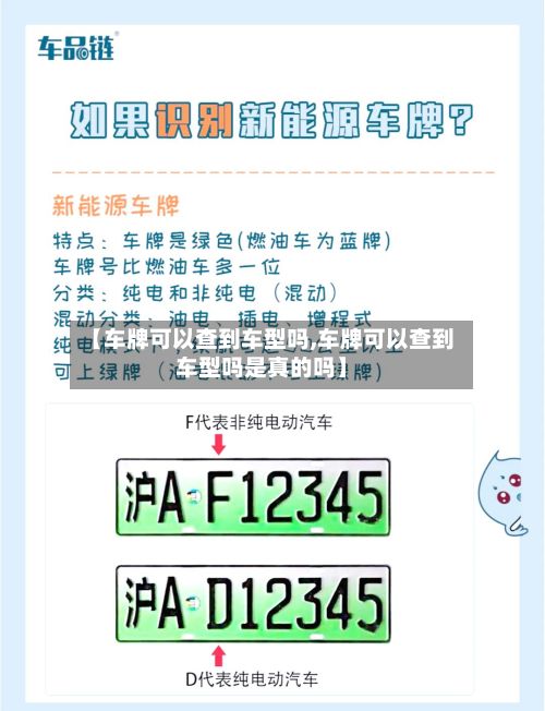 【车牌可以查到车型吗,车牌可以查到车型吗是真的吗】-第3张图片