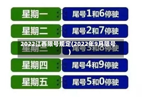 2022江西限号规定(2022年9月限号)-第2张图片
