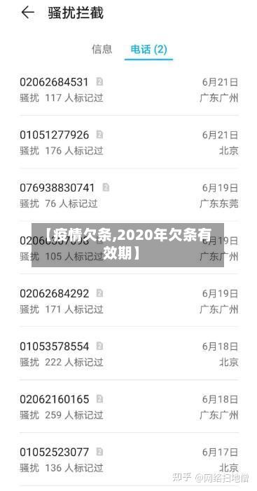 【疫情欠条,2020年欠条有效期】