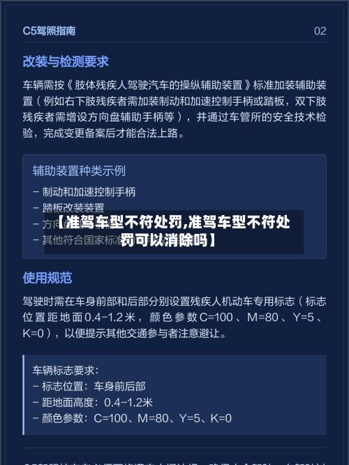 【准驾车型不符处罚,准驾车型不符处罚可以消除吗】-第2张图片