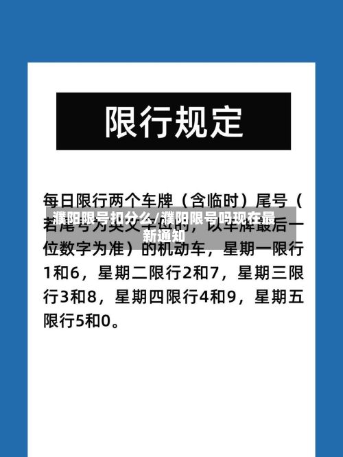 濮阳限号扣分么/濮阳限号吗现在最新通知
