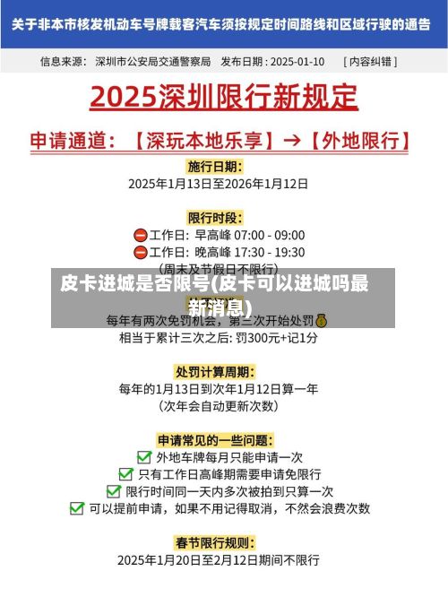 皮卡进城是否限号(皮卡可以进城吗最新消息)