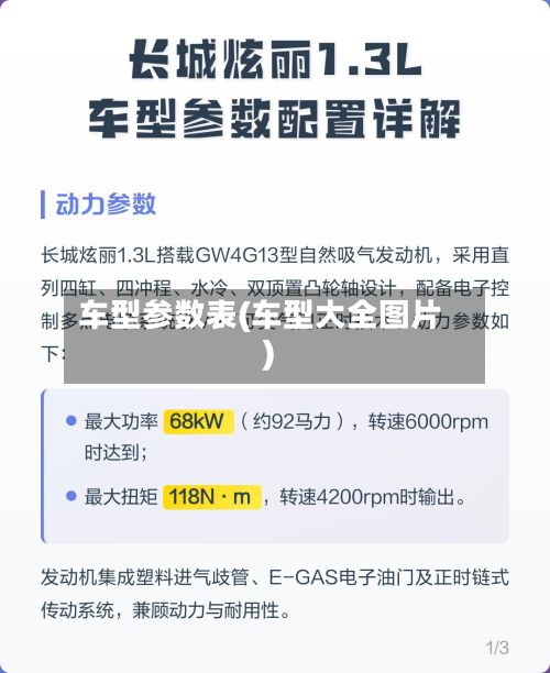 车型参数表(车型大全图片)-第2张图片