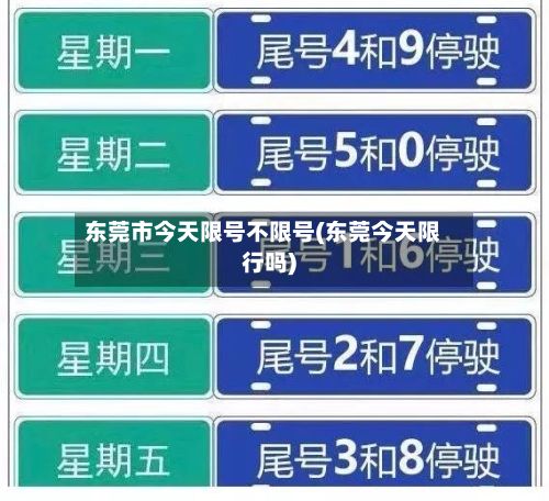 东莞市今天限号不限号(东莞今天限行吗)