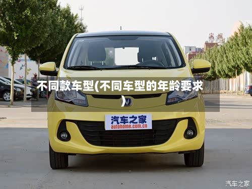 不同款车型(不同车型的年龄要求)-第2张图片