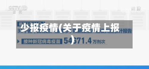 少报疫情(关于疫情上报)-第2张图片