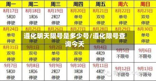 遵化明天限号是多少号/遵化限号查询今天-第2张图片