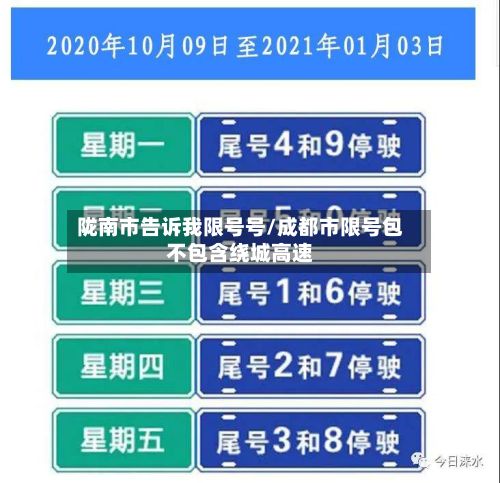 陇南市告诉我限号号/成都市限号包不包含绕城高速-第3张图片
