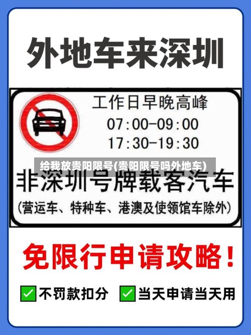 给我放贵阳限号(贵阳限号吗外地车)