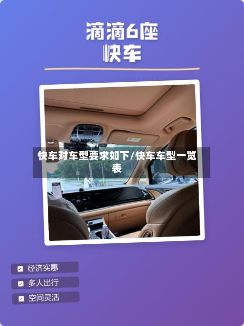 快车对车型要求如下/快车车型一览表