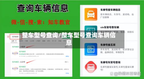 整车型号查询/整车型号查询车辆信息