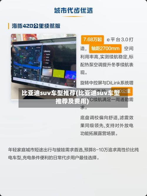 比亚迪suv车型推荐(比亚迪suv车型推荐及费用)