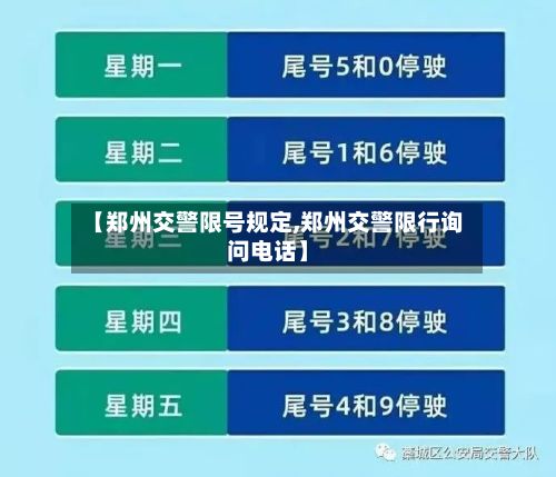 【郑州交警限号规定,郑州交警限行询问电话】