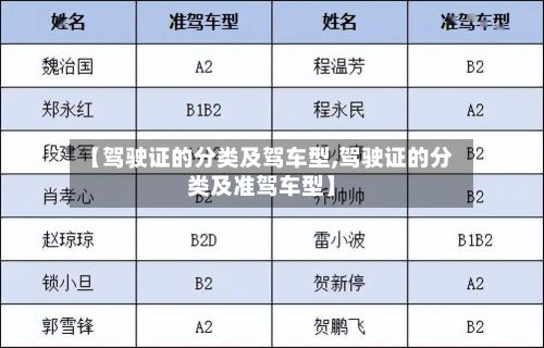 【驾驶证的分类及驾车型,驾驶证的分类及准驾车型】-第2张图片